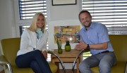 Leuchtturmprojekt "Gesunde Unternehmen Bayern", die Initiatoren Beate Wassmer, BVMW Regensburg und Dipl.-Psych. Martin Simmel